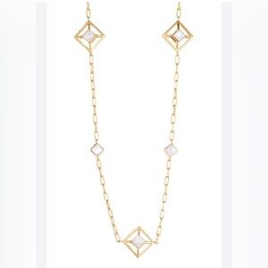 Christina Greene Carina Station Necklace in Pearl
